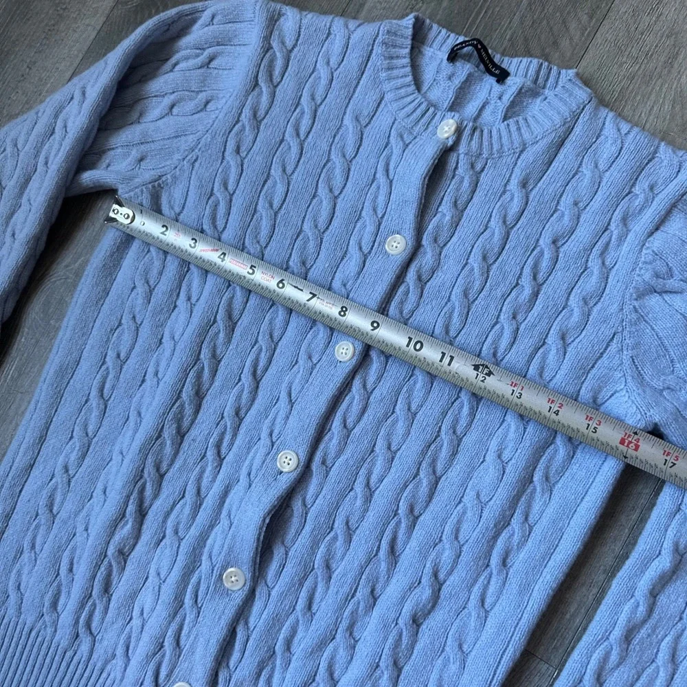 Brandy Melville Light Blue Cable Knit Cardigan Button Front xs